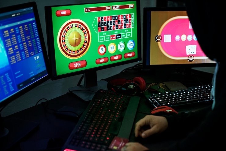 Casino-style games lobby on marryph with slots and table game thumbnails